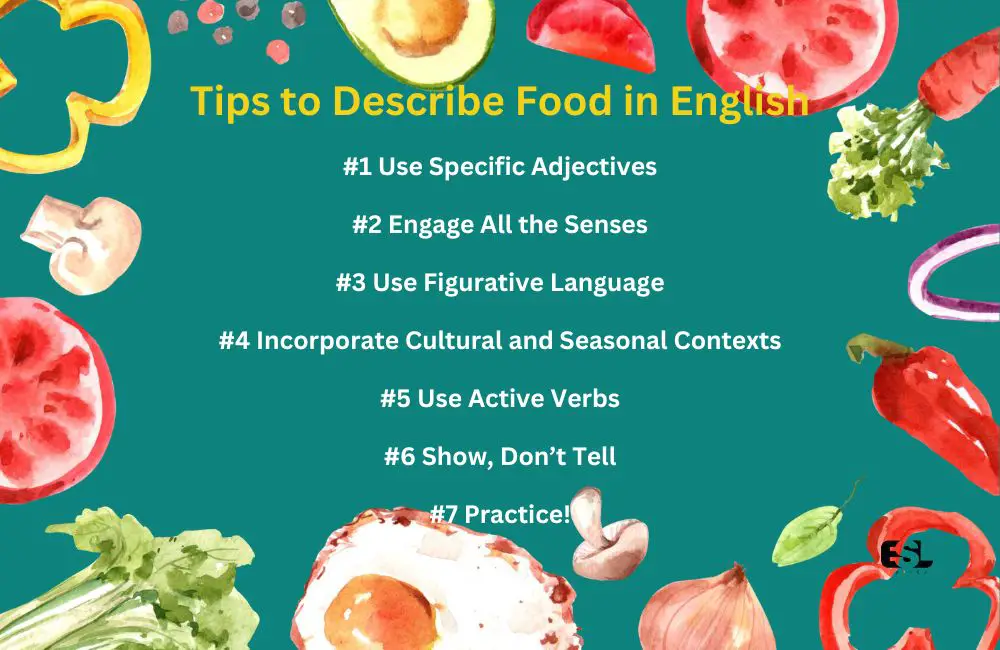 Tips to Describe Food in English